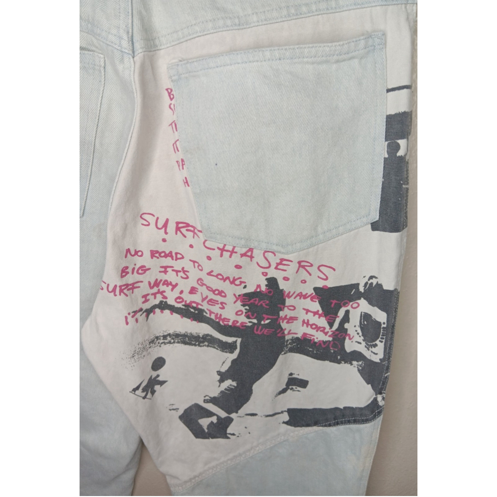 VTG Gotcha Women's 30 Blue Jeans Denim Distressed Light Wash Surf Skate Skater - Picture 4 of 16